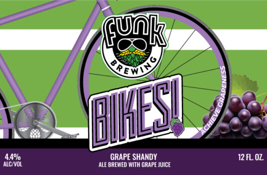 Bikes! Grape label