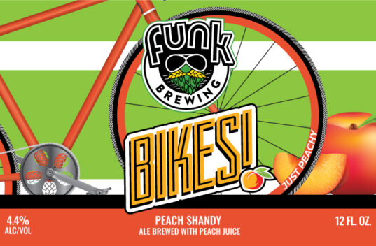 Bikes! Peach label